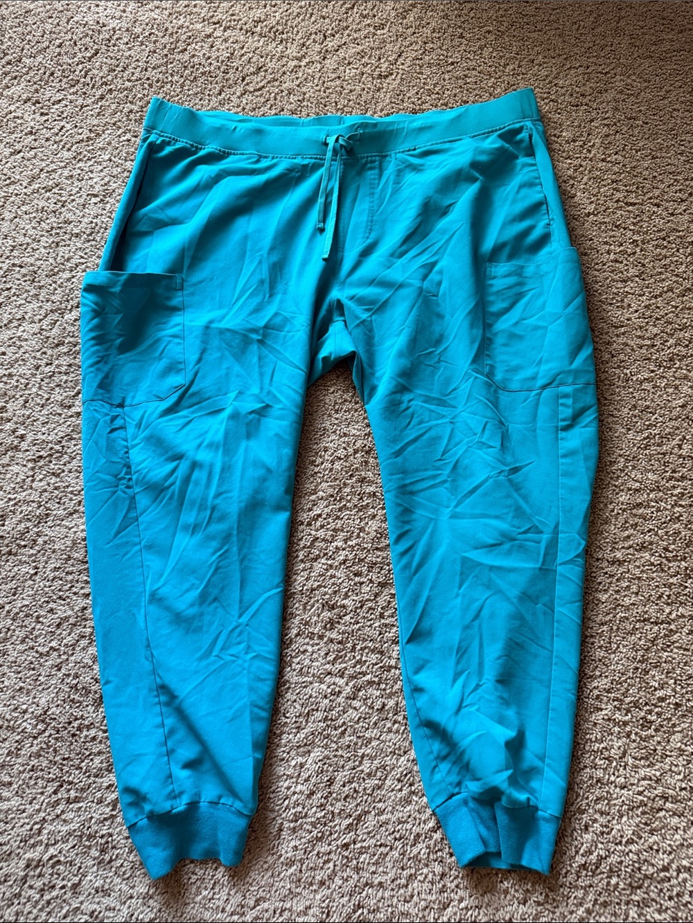 Mandala teal jogger style scrub pants size 3X